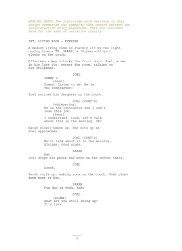 The Last of Us: Part I and Part II Scripts