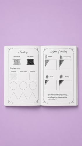 Learn Pencil Drawing Book, Step-by-Step Guide for Beginners, Shading and Blending, Ages 4+: 1 (Pencil Drawing beginner)