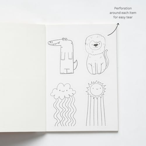 Colour and Create | Tear Out 61 items | DIY coloring book | Photo Frames, Ludo, Bookmarks, Stickers, Greetings Cards, and more | Craft Book | Colouring Book | Art Book