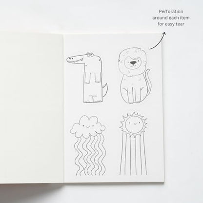 Colour and Create | Tear Out 61 items | DIY coloring book | Photo Frames, Ludo, Bookmarks, Stickers, Greetings Cards, and more | Craft Book | Colouring Book | Art Book