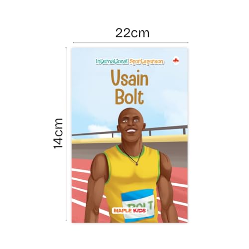 Story Books for Kids - Sportspersons (Set of 5 Books) (Illustrated) - International Sportsmen - Messi, Roger Federer, Serena Williams, Michael Jordan, Usain Bolt - Biographies for Children - Age 6+