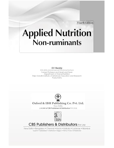 Applied Nutrition Non-Ruminants 4/e (PB - 2027) ISBN - 9788169441629