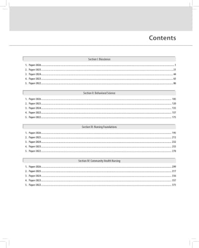 NURSING Solved Question Papers for General Nursing and Midwifery 1st Year (2022-2026), 5/E | Last 5 Years' Solved PYQs as per INC Syllabus for GNM Students: 1