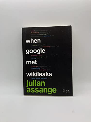 When Google Met Wikileaks book cover