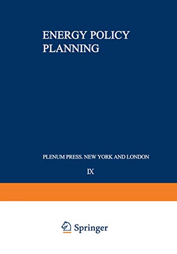 Energy Policy Planning (Nato Conference Series) book cover