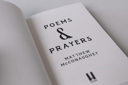 Poems & Prayers: Matthew McConaughey's brand new inspirational book