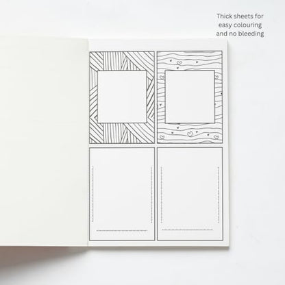 Colour and Create | Tear Out 61 items | DIY coloring book | Photo Frames, Ludo, Bookmarks, Stickers, Greetings Cards, and more | Craft Book | Colouring Book | Art Book