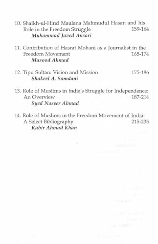 Role of Muslims in the Freedom Movement of India