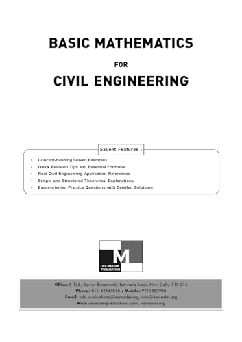 Basic Mathematics for Civil Engineering | IES Master Publication | Complete Fundamental to Advanced Concepts | For ESE, GATE, SSC-JE, State AE/JE, PSU & Diploma/UG Civil Engineering Exams