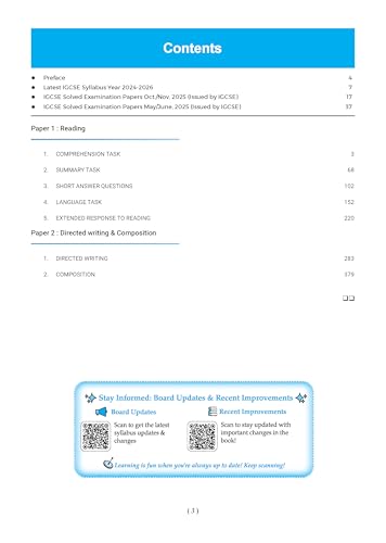 Oswaal IGCSE First Language English (Papers 1,2,3,4) Core & Extended | Topical Past Solved Papers (2016-Oct.-Nov., 2025) | For 2026 Exam | Aligned with Cambridge IGCSE™ Coursebook | with Oswaal AI