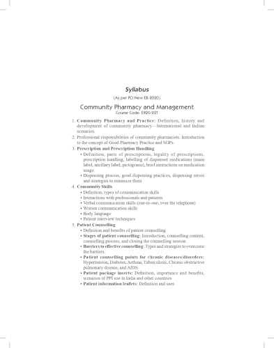 CBS Confident Pharmacy Series | Community Pharmacy and Management Community Pharmacy and Management 2/e