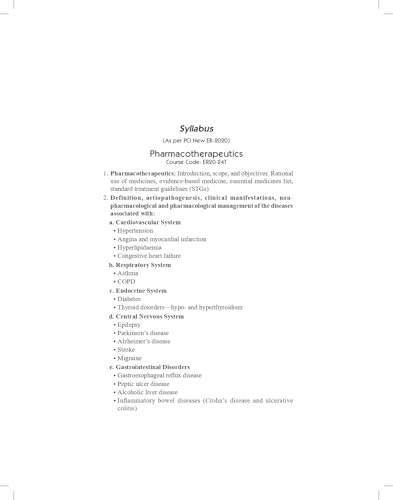 CBS Confident Pharmacy Series | Pharmacotherapeutics | for Second Year Diploma in Pharmacy 2/e