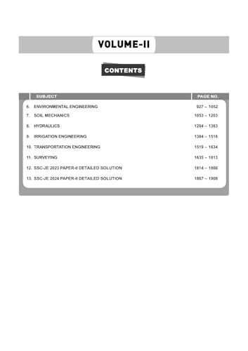 SSC JE CIVIL ENGINEERING PREVIOUS YEARS TOPICWISE OBJECTIVE DETAILED SOLUTION WITH THEORY | 2026-2027 Latest Edition | PYQs