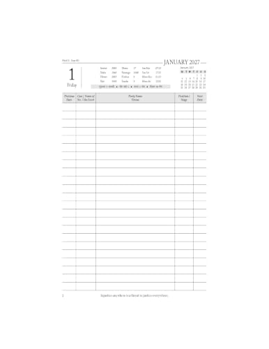 Lawmann's Legal Referencer 2027 | Lawyer's Medium Diary | Size 8.75 * 5.75 Inches | Black Cloth Hardbound | Ad Valorem Fee, Period of Limitation, Offences under BNS & Legal Drafting