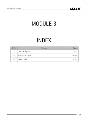 ALLEN PHYSICS NEET-UG Study Material Package for 11th, 12th & 12th Passed with Solutions (Set of 8 Modules) in English