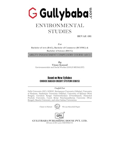 Gullybaba IGNOU BAEGH 1st Sem BEVAE-181 Environmental Studies in English - Latest Edition IGNOU Help Book with Solved Previous Year's Question Papers and Important Exam Notes