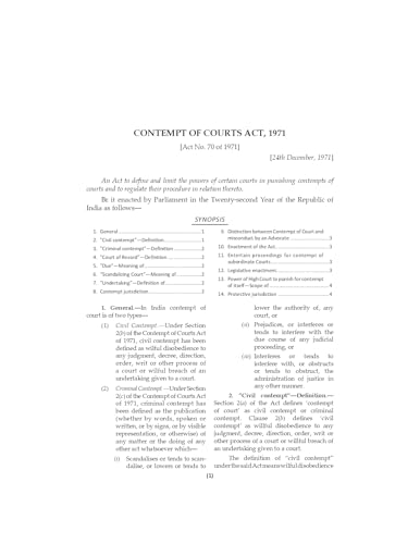 Lawmann's Contempt of Courts Act, 1971 | Bare Act with Comments (Lawmann's Series)