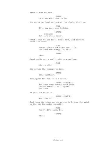 The Last of Us: Part I and Part II Scripts