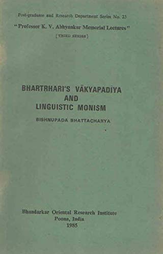 Bhartrharis Vakyapadiya and Linguistic Monism book cover
