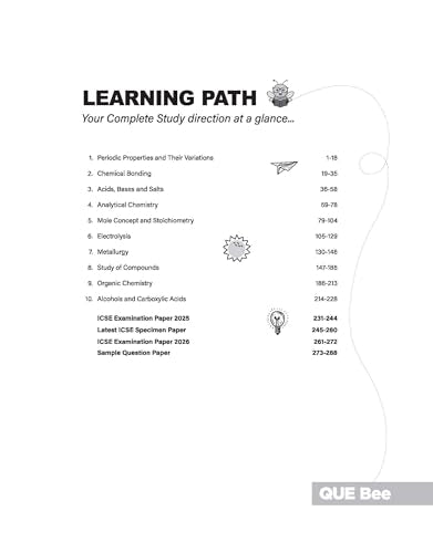 Arihant ICSE Chemistry Class 10 Exam 2026-27 | Quick Theory, Exam Pattern Questions & Sample Papers | As per Latest ICSE Syllabus | Que Bee 2nd Edition 2027