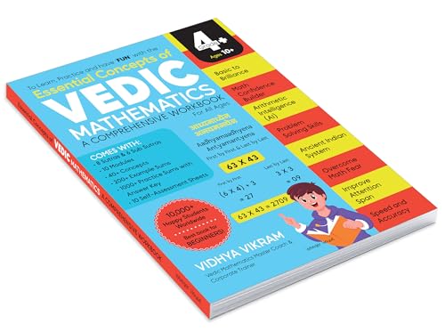 Essential Concepts of Vedic Maths – Comprehensive Workbook for All Ages Speed Math, Tricks & Mental Calculations | Ages 10+ | 5+ Hours of Guided ... Logical Reasoning: Fundamental of Vedic Maths