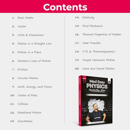 PW Med Easy Physics Class 11 Handwritten Notes By MR Sir | Helpful For NEET, JEE and Board Exams | Detailed Notes For Basic to Advanced Preparations
