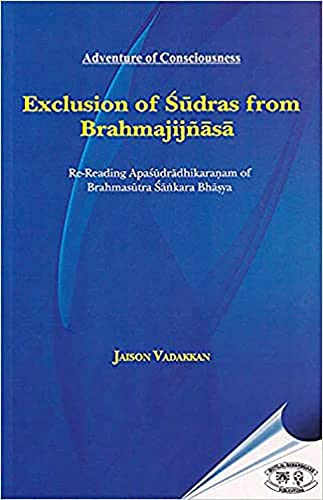 Exclusion of Sudras from Brahmajijnasa book cover