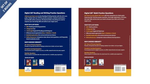 Digital SAT Complete Prep: Reading & Writing + Math with 1000+ Practice Questions, Full-Length Tests, and Detailed Explanations (Set of 2 books)