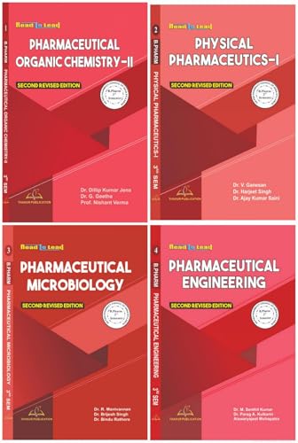 B.PHARM 3rd semester book combo pack ( 4 in 1) as per PCI Syllabus by Thakur Publication.