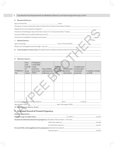 Case Book/ Clinical Requirements for Midwifery/ Obstetrics and Gynecological (OBG) Nursing I & II, 3/E | Clinical Case Recording Book for BSc Nursing 6th & 7th Semesters: 1
