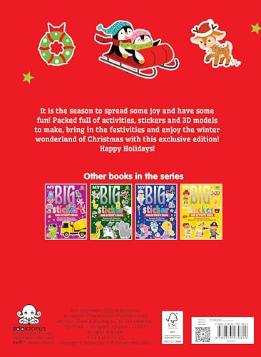 My Big Sticker And Activity Book: Christmas Sticker and Activity Book - Learning Activity Books for Kids 4+ Years - Early Learning Books