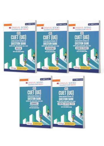 Oswaal NTA CUET (UG) Chapter-wise Solved Papers Question Bank | English, Accountancy, Business Studies, General Test & Economics | Set of 5 Books | With Solved Paper 2026 | For 2027 Exam