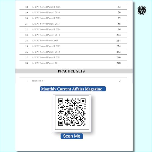 PW 30 AFCAT Previous Years' Solved Papers (2025 - 2011) with August 2025 Paper For Flying, Technical & Ground Duty (Non-Technical) Branches 2026 Exam | PYQs | 10 Practice Sets