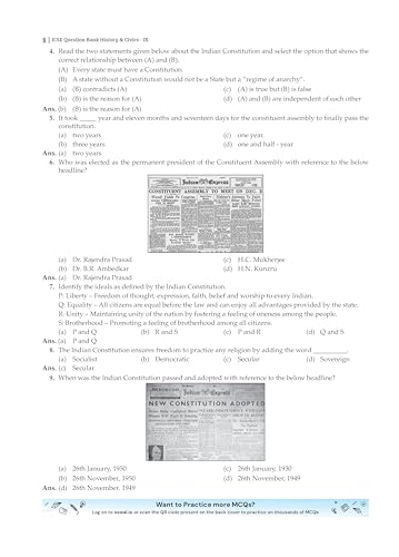 Gurukul by Oswal ICSE Class 9 History & Civics Most Likely Question Bank for 2027 Exam | Chapterwise & Categorywise Questions, Competency-Based Practice, New Pattern Questions, MCQ Explanations
