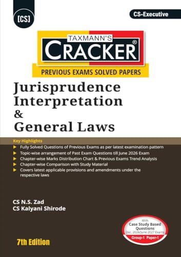 Taxmann's CRACKER COMBO for CS Executive | Dec. 2026/June 2027 Exams | Group 1 – Papers 1 to 4 | CRACKER Series | JIGL, Company Law, SUBIL and CAFM | June 2026 Edition | Set of 4 Books