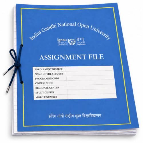 IGNOU Assignment File Kit for 4 Subjects with Front Page, ID Card Page & 30 Ruled Sheets per File, Pack of 4