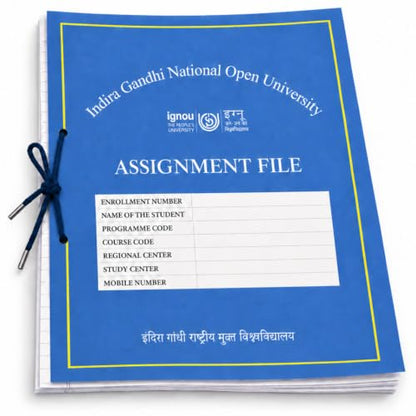 IGNOU Assignment File Kit for 4 Subjects with Front Page, ID Card Page & 30 Ruled Sheets per File, Pack of 4