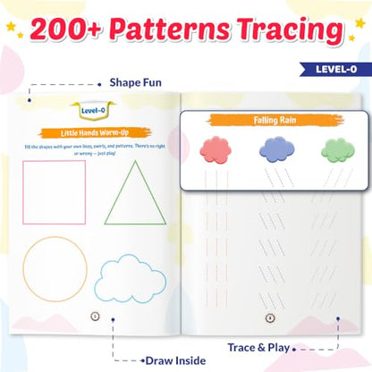 200+ Pattern Tracing Workbook for Kids, Free 500+ Printable Worksheets, Activities and Parenting Tips, Practice Drawing, Tracing Lines, Scribbles, ... and Hand-Eye Coordination, Age 3-5 Years