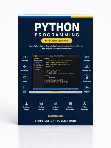 Python Programming for Indian Students: Learn Python Step by Step with Real Indian Examples, Hands-On Practice, Mini Projects & Placement Preparation