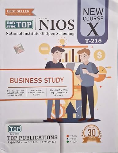 TOP NIOS Business Studies Guide Class 10 (T-215)