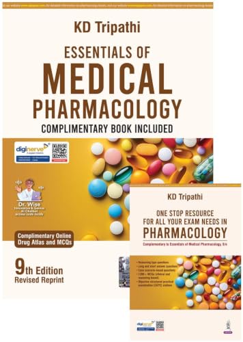 Essentials of Medical Pharmacology, 9/E for MBBS 2nd Year | CBME-aligned Pharmacology Textbook with Complimentary Exam Prep Booklet - 1200+ MCQs, Case-based Questions and OSPE Stations