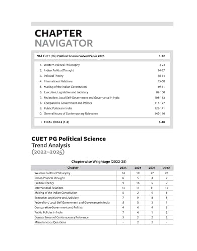 (Old Edition) Arihant CUET PG 2026 Political Science Chapterwise Notes & Question Bank