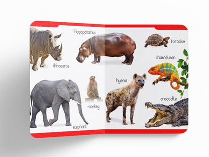Early Learning Padded Board Book Of Animals For Kids | Ages 0–5 Years | Wild Animals | Farm Animals | Pets | Birds | Vocabulary Building | Bright Pictures | Toddlers | Preschoolers | Latest Edition