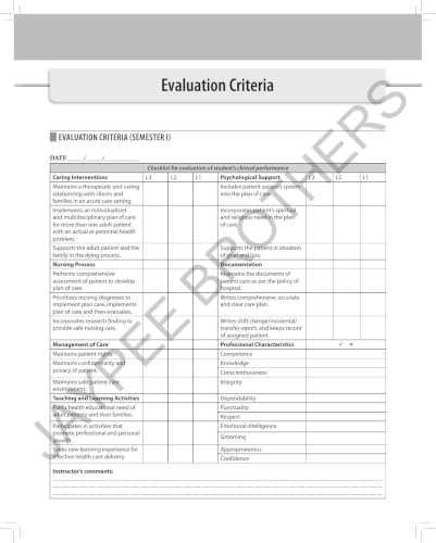 Fundamentals of Clinical Nursing Procedure Record Book and Clinical Diary, 3/E for BSc Nursing 1st & 2nd Semester Students | Complete Clinical Logbook with Evaluation Checklists, per INC Syllabus: 1