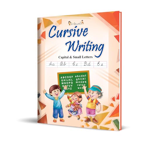 InIkao Cursive Writing Book on Capital & Small Letters for Kids Age 3+ Years | Trace and Write Handwriting Practice Workbook on English Alphabet Cursive Capital & Small Letters