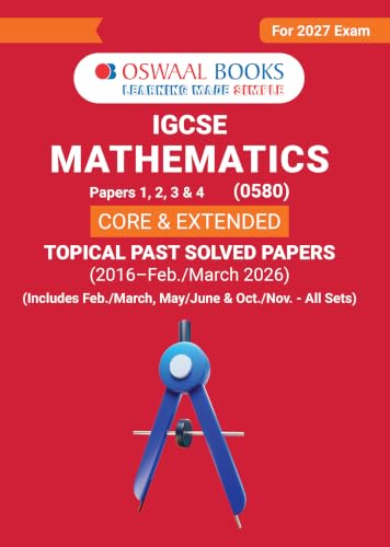 Oswaal IGCSE Topical Past Solved Papers | Mathematics (0580) | For 2027 Exam | With Oswaal AI