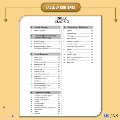 CLAT UG Books for Preparation 2027 | 12 Years (2015-2026) Previous Year Solved Papers with Detailed Solutions | CLAT Books for Preparation 2027 for CLAT UG & Law Entrance Exams | IFAS