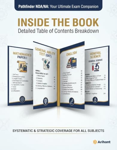 Arihant Pathfinder NDA/NA Entrance Exam Book 2026 | National Defence & Naval Academy | 8000+ MCQs, PYQs & Complete Study Notes | Latest Edition for NDA Written Exam Preparation | English Medium