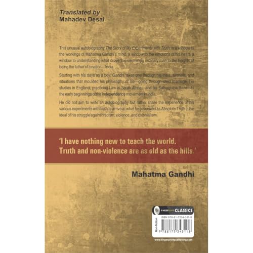 The Story Of My Experiments With Truth By Mahatma Gandhi I Books On Non Violence And Truth I Inspirational Biographies I Indian History Freedom Movement I Premium Original Paperback Edition