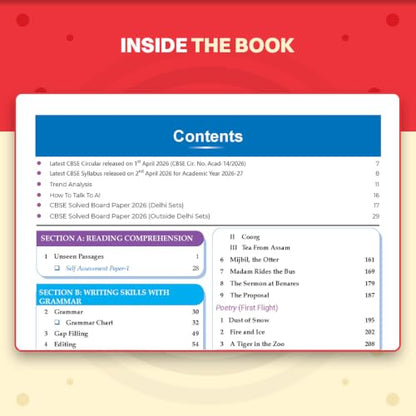 Oswaal CBSE Class 10 English Language & Literature Question Bank | Chapter & Topic-wise Solved Papers (2017–2026) | Based on Latest Syllabus (April 2026) | Includes 2026 Papers | For 2027 Exam